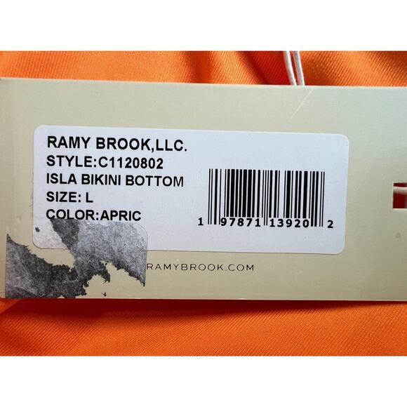 RAMY BROOK SIZE LARGE ISLA BIKINI SWIM BOTTOMS APRICOT ORANGE NEW - Picture 8 of 9